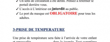 PROTOCOLE D'ACCUEIL DES PARENTS ET DES ENFANTS DANS LE CADRE DU CORONAVIRUS